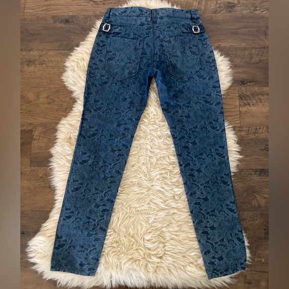 Isabel Marant Etoie Dark Floral Tapestry Jeans EUR Size 36 (US 4) Cotton Linen - Picture 5 of 6